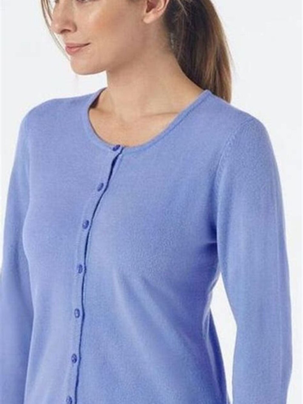 Freestyle Marine Blue Button-Up Front Cardigan  M